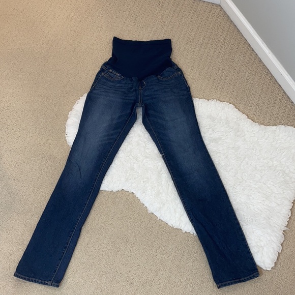 Motherhood Maternity Indigo Straight Leg Jeans M/L Classic Dark Wash Den… - Picture 5 of 6